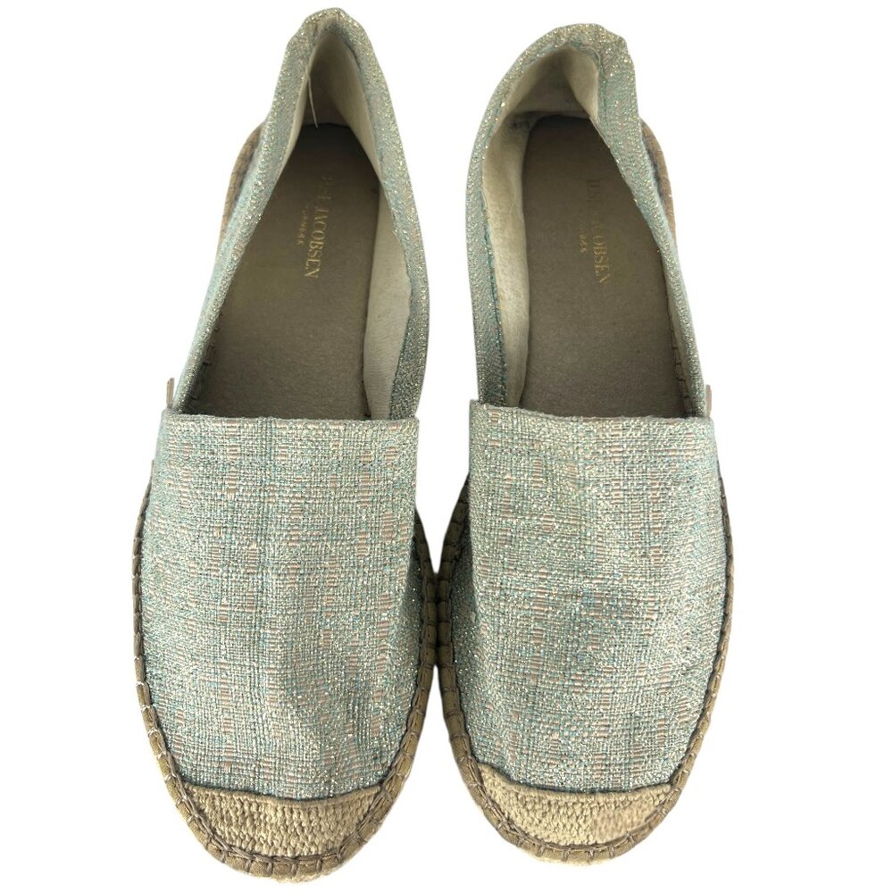 Ilse Jacobsen Slip-On Jute Espadrilles in Metallic Blue Size EU 41 US 10.5 - 11